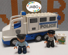 ( Q7/10 ) LEGO Duplo Polizeiauto großer Transporter mit Polizist und Sträfling