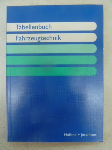 Tabellenbuch fahrzeugtechnik - fahrzeugtechnik,
