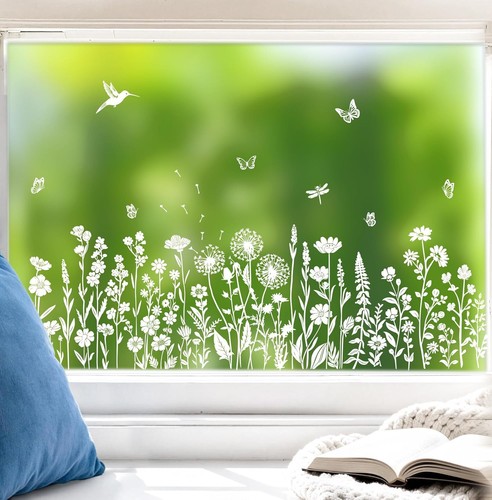 Blatt fensterbilder blumen - fensterbilder,