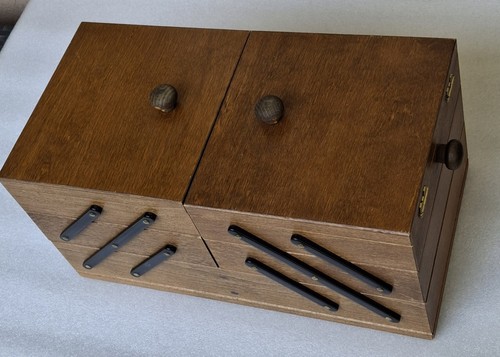 Vintage nähkasten holz - nähkasten,