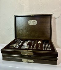 Auerhahn Besteckset im Koffer Model Versailles 12 Personen 79-teilig Silber 90er