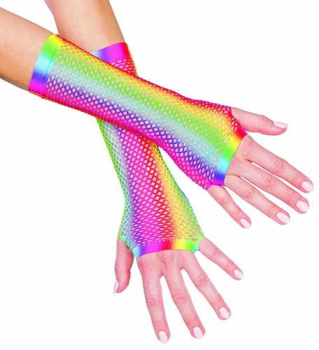 Netzhandschuhe regenbogen - netzhandschuhe,