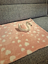 Schmusetuch Schwan Rosa Herzen