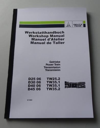 Deutz werkstatthandbuch - deutz,