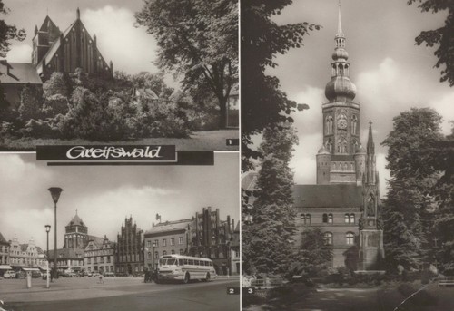 Greifswald mehrbild echt - greifswald, ak
