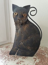 Dekokatze aus Metall - Windlicht, Teelichthalter, Kerzenständer