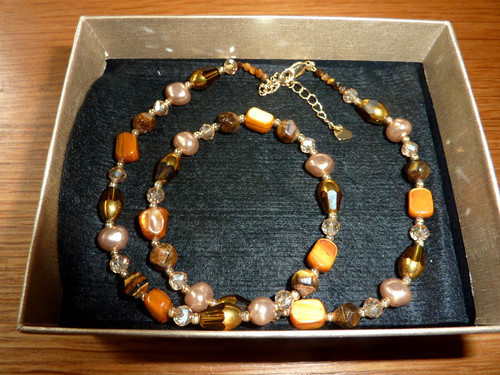 Tigerauge kette halskette - tigerauge,