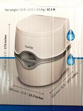 Thetford 92306 Porta Potti 565E (Elektric) Tragbare Toilette, Weiß-Grau, 448 x 3