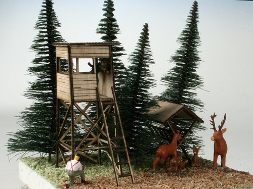 Hochsitz und futterkrippe - hochsitz,