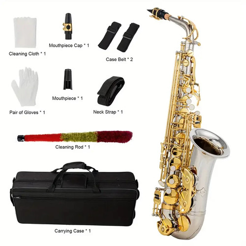 Alt saxophon silver gold - saxophon, silver/gold