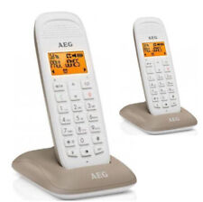 AEG Voxtel D81 - 2 DUO Schnurloses DECT-Telefon mit Freisprecheinricht +  BEIGE