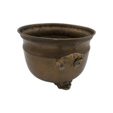 Pflanzschale Blumentopf Übertopf  Messing Henkel Griffe dekorativ Garten 