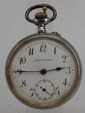 Offene Herrentaschenuhr Alpina / Union Horlogère Stahl/Nickel um 1910 (95296)
