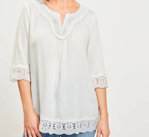 Tunika sommerbluse cremeweiß - tunika,