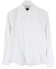 Richmond X Formelle Hemd Herren M Pique Lätzchen Smoking Propagation Hals Weiß