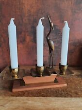 O6: . 60er Teak Kerzenhalter