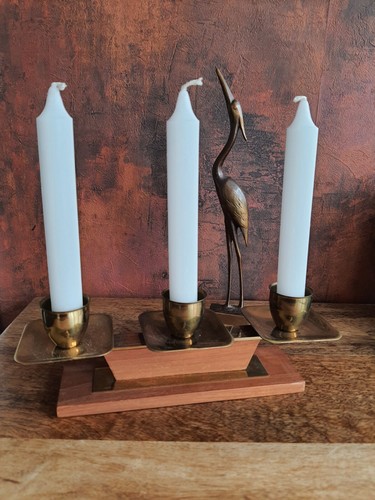 60er teak kerzenhalter - 60er,