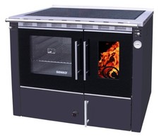 Küchenherd wasserführend SENKO C-25 Premium Anthrazit 25 kW Zentralheizung 