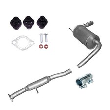 Mitteltopf Endtopf Auspuff + Anbausatz für Mazda MX5 1.6i -16V 66kW Typ/ NA