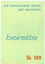 Bedienungsanleitung BEIRETTE SL 100 Kamera User Manual Anleitung (Y6219