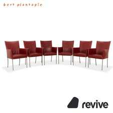 6er Garnitur bert plantagie ARC-E Leder Stuhl Rot Esszimmer