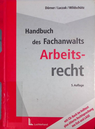 Handbuch des fachanwalts - handbuch,