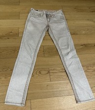 Damen Jeans Rock Revival Heather Boat Schlag W27 Beige mit Nieten  Top Zustand