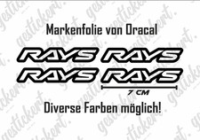 4x Rays Felgen Aufkleber für Sticker Decal Rim JDM Toyota Mazda Tuning Car Honda