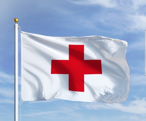 Rot kreuz flagge militär - rot, flagge,