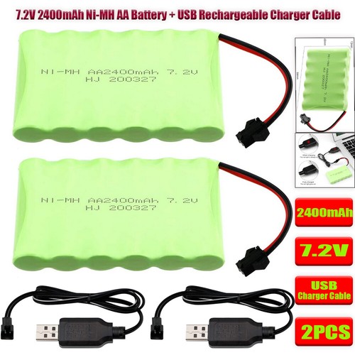 2pack 2400mah mh - 7.2v, ni-mh