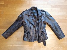 Tolle Biker Lederjacke braun