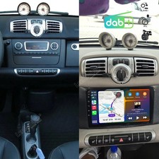 Für Smart Fortwo 451 2010-2015 DAB+ CarPlay Android 15 Autoradio GPS Navi 64GB