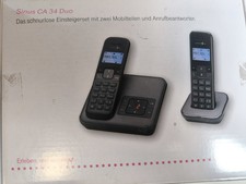Telecom VTech Sinus CA 34 Duo Dunkelgrau Haus Telefon mit Anrufbeantworter Set