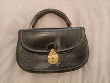 VINTAGE SCHWARZE HANDTASCHE /