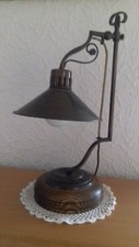 Tisch Leuchte Wohn Zimmer Alt Messing Lese Lampe