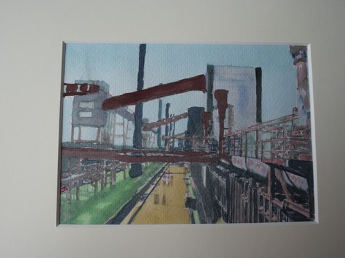Aquarell mit passpartout - aquarell,