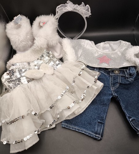 Build bear weiß pailletten - build,