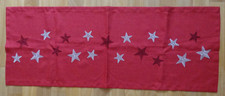 Tischläufer, Weihnachten, rot mit Sternen, Sander, ca.38x99 cm