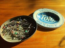Stahl-Stecknadeln Dose Blechdose  Toto 50 Gramm No.