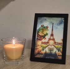 Eingerahmtes Bild Frosch vor