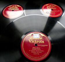E034/ 3 x EINSEITIGE VICTROLA: LOUISE HOMER-De LUCE-De GOGORZA-78rpm Schellack