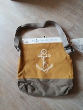 Goldline Umhängetasche Tasche Handtasche Maritim grosser Anker gelb (senf)