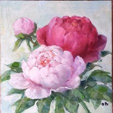 Gemälde neu Pfingstrosen