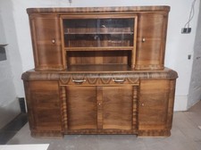 Antiker Küchenschrank mit Vitrine für Buffet