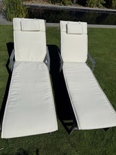 Top! 2 Stück Garten Liegen zu verkaufen Alu/inklusive Auflage