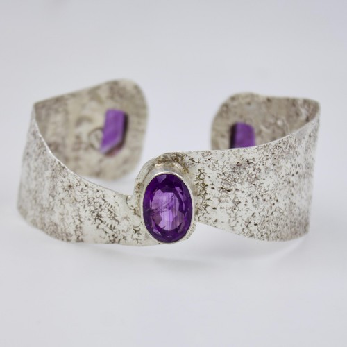 Vintage amethyst gehämmert - amethyst,
