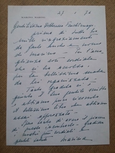 Marino marini autograph - marino, marini: