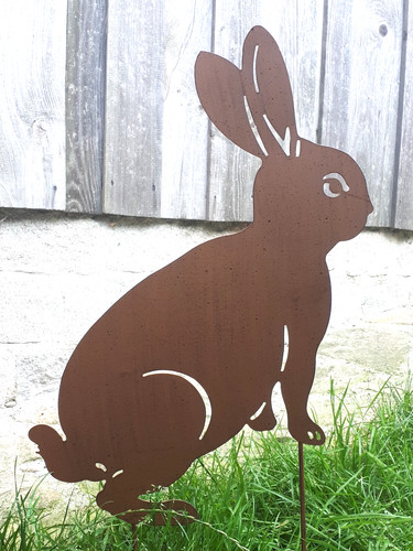 Edelrost optik hase dekoration - edelrost,