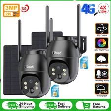 4G LTE Überwachungskamera Aussen Solar mit SIM Karte 3MP PTZ Kabellos Nachtsicht