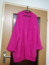 Frapp Damen Long Strick Jacke/Cardigan mit Taschen Gr. 48/50/52 Sehr Dehnbar